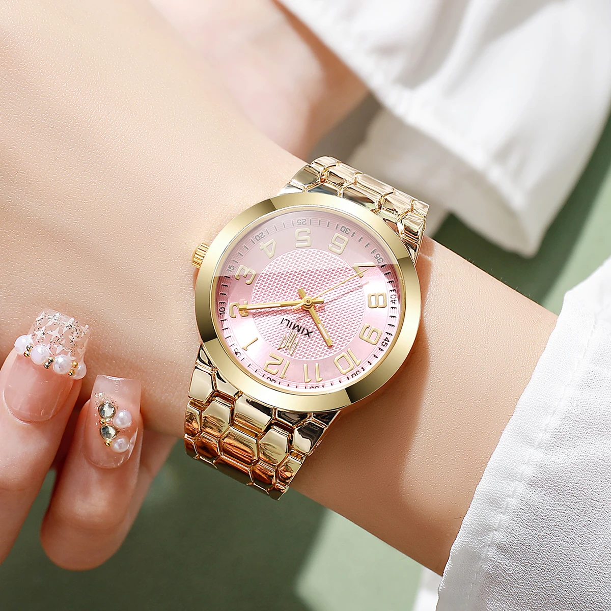 Elegant Women Watches Fashion Arabic Dial Bracelet Strap Ladies Quartz Wristwatches Reloj Mujer Girls Clock Gift（Without Box） image 3