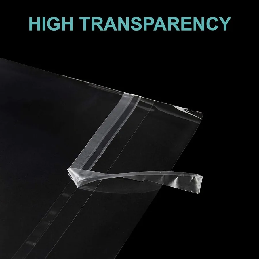 ซองใส่ภาพแบบไม่มีกรด 100 ชิ้น ถุงเก็บภาพใสสำหรับภาพพิมพ์งานศิลปะขนาด 5x7 นิ้ว รูปภาพ และแผ่นรองกรอบ เหมาะสำหรับการปกป้อง