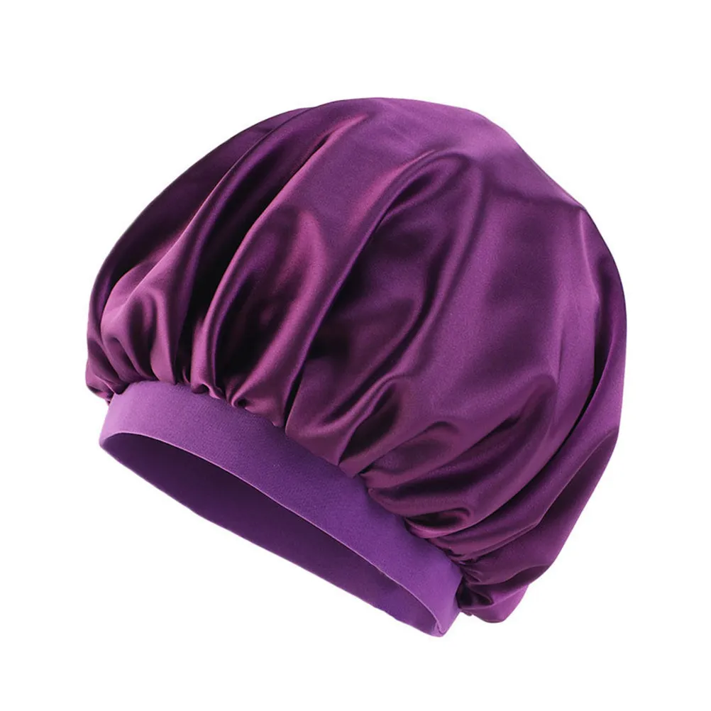 

Набор из 5 эластичных атласных шапочек для сна с принтом, с широким краем, универсальный размер, легкие, дышащие, для женщин