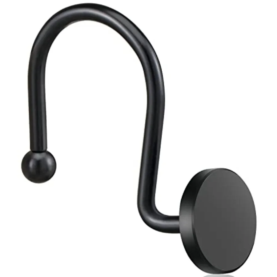 

Shower Curtain Hooks, Shower Curtain Rings Rustproof Metal Round Decorative Shower Hooks Rings for Bathroom Shower Rods Curtain