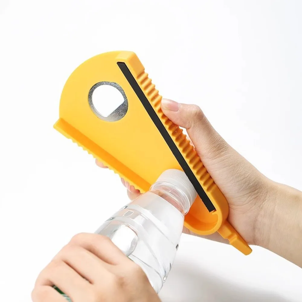 Professional Kitchen Jar Opener Stainless Steel Ergonomic Handle Manual Can Remover Effortless Twist Cap Cooking Tool