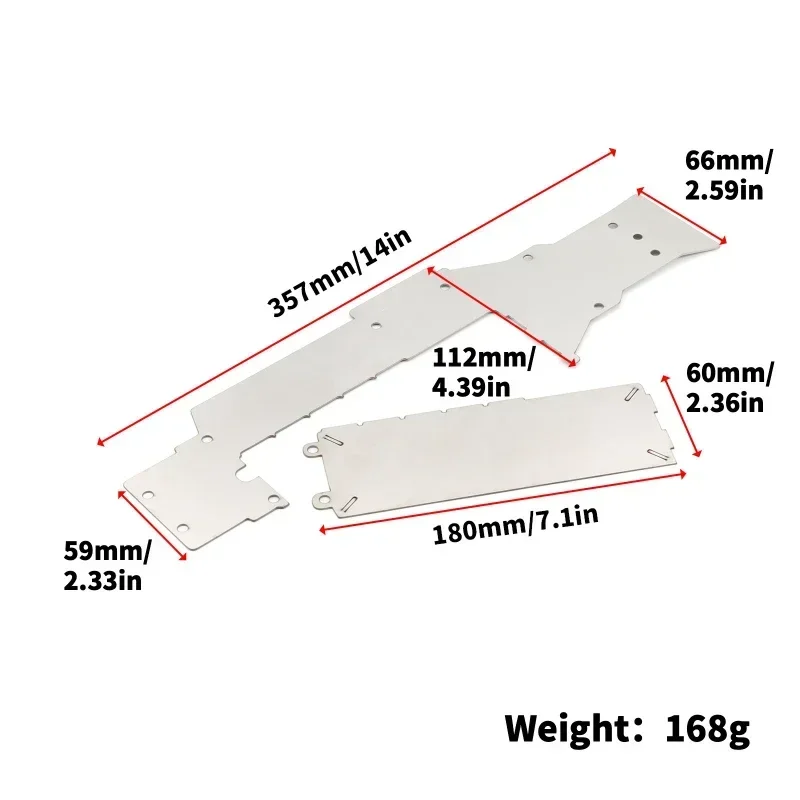 1 PCS Stainless Steel Chassis Front and Rear Armor Plate Anti-scratch Plate for TAMIYA XV-01 RC Car Accessories Toy Parts