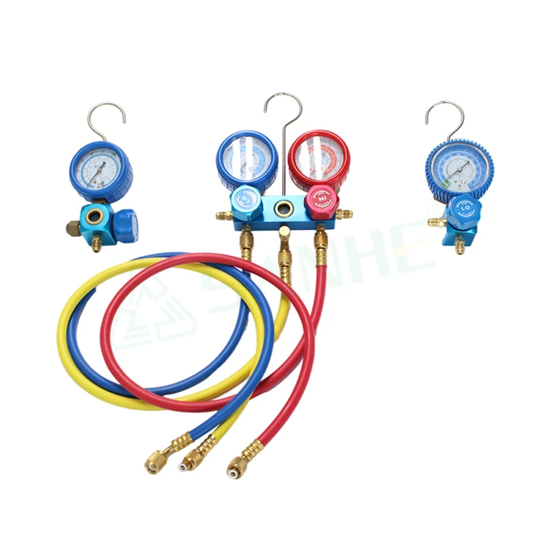 Medidor de pressão do coletor de refrigerante HVAC R410a R134a R12 R502 Medidor de coletor digital R32 Conjunto de medidor de coletor