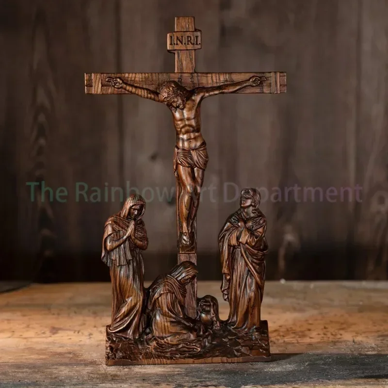 

Catholic Jesus crucifixion scene ornaments, Jesus, Jesus, for home decoration, church, religious statues