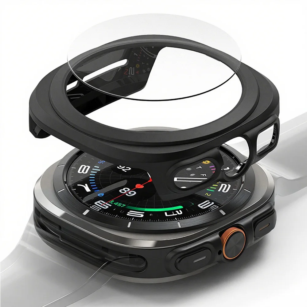 Tempered Glass+Case for Samsung Galaxy Watch 8 40mm 44mm 3DFull PC cover bumper screen protector shell+film watch 8 Accessories image 3