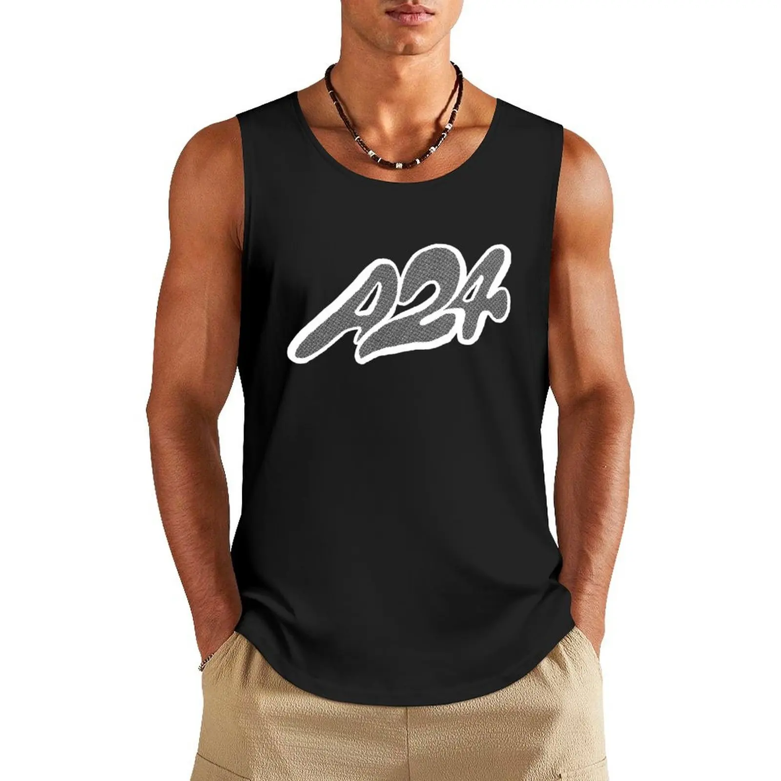 

A24 Merch Bitmap Logo Shirt Tank Top bodybuilding for men Gym T-shirts for men Vests