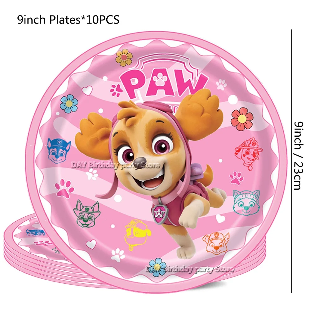 مجموعة باو باترول موضوع أطفال بنين المفضلة أكواب لوحات عيد ميلاد سعيد المناديل الديكور حقائب للهدايا الأحداث كعكة توبر لوازم #4