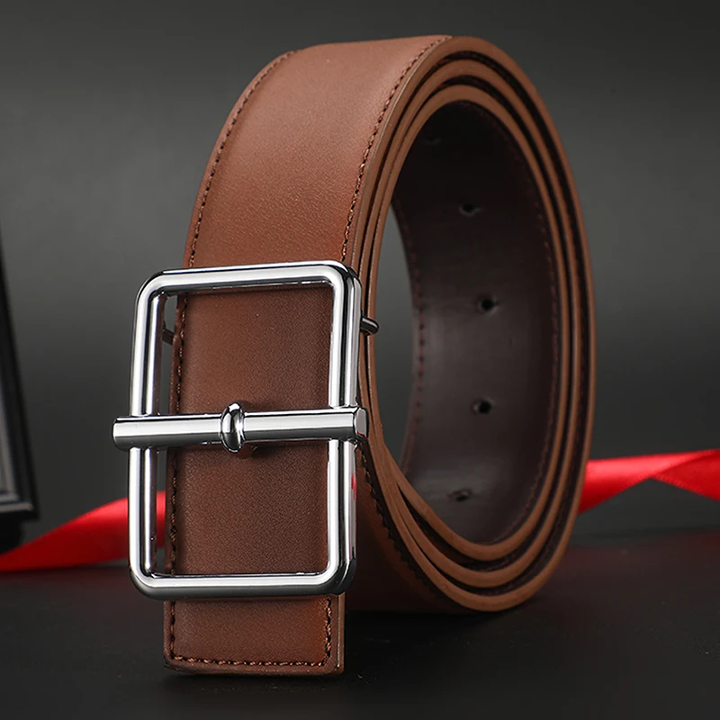 High-Quality Wide Designer Leather Belt for Men