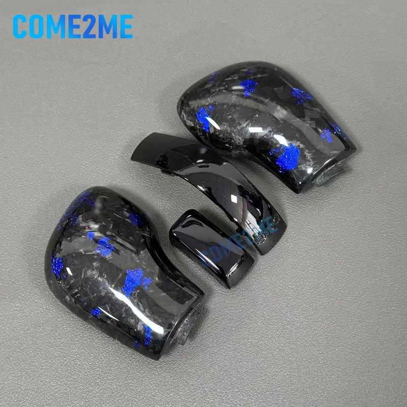 Blue printed carbon fiber side cover four piece set DSG logo suitable for VW Golf 6 7 R GTI Passat B7 B8 CC Jetta MK6 GLI