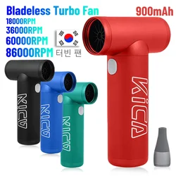 86000RPM Electric Turbo Fan Air Blower Compressed Air Duster 900mAh Rechargeable Mini Turbo Jet Fan for Computer Keyboard Car