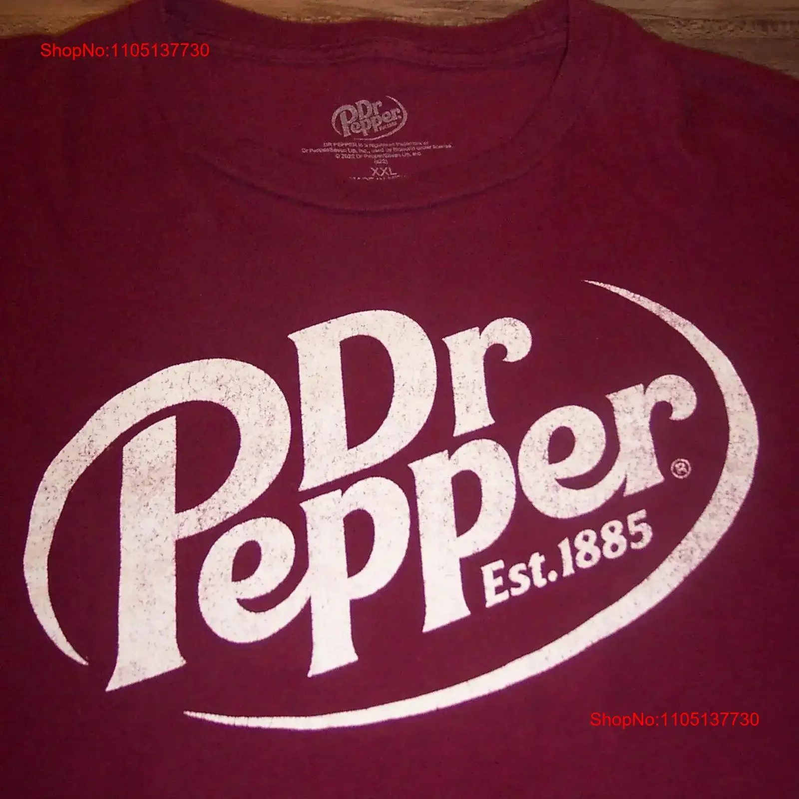 تي شيرت عتيق الطراز DR PEPPER SODA Est 1885 تي شيرت رجالي 2XL XXL عتيق مغسول ملابس الشارع الشهير للارتداء اليومي للجنسين ناعم غير رسمي