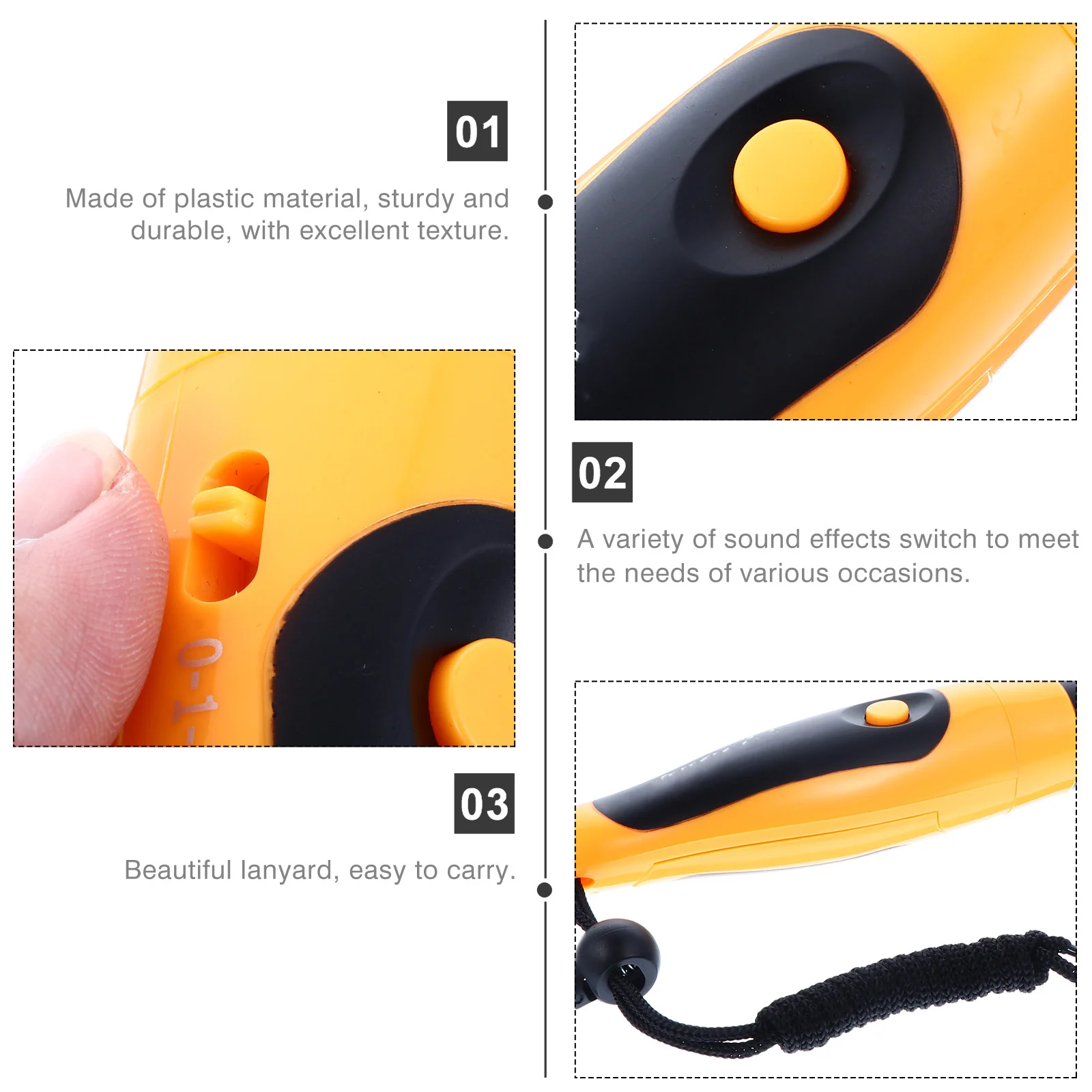 1 قطعة صفارة بلاستيكية للطوارئ بقاء بصوت عالٍ في الهواء الطلق المحمولة الرياضة السلامة يده صافرة ملحق في الهواء الطلق #4