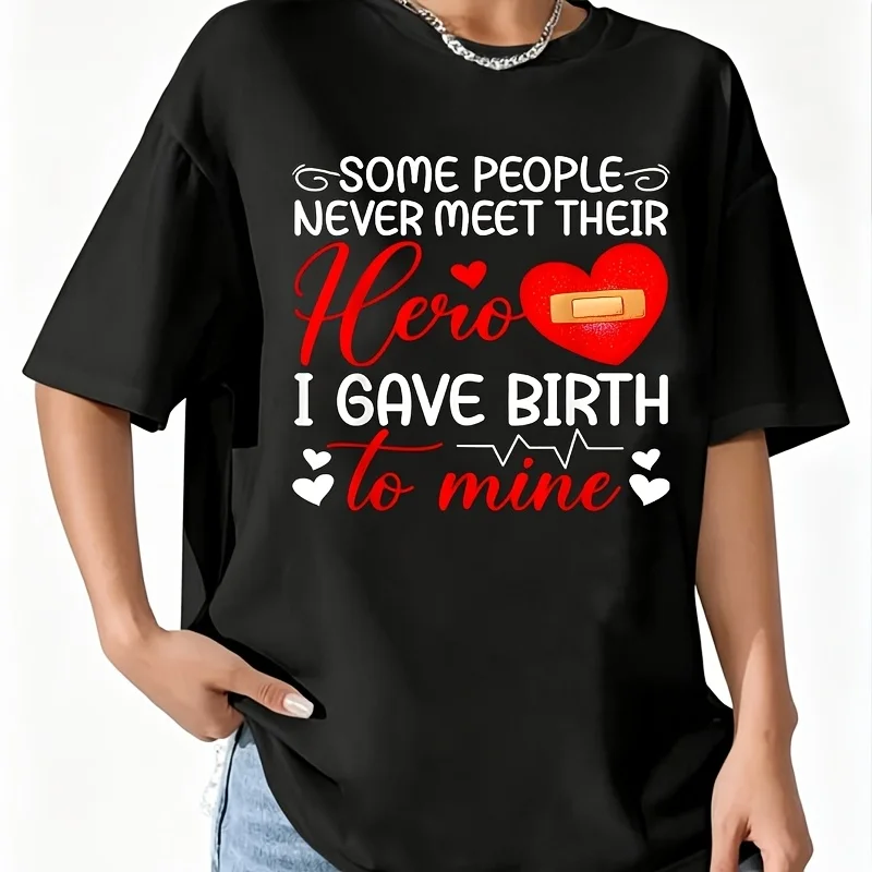 Chd Mom of a Chd Warrior Mother Congenital Heart Disease Women's T-Shirt 100% Cotton Fun Print Short Sleeve Top Casual Round Neck Tee S-5Xl