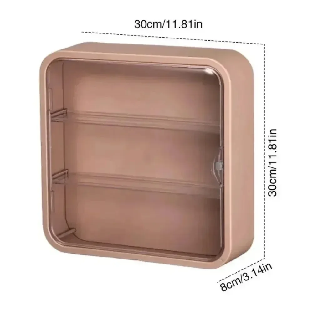 شفافة دمية عرض خزانة الحائط تخزين الرف سطح المكتب 3-layer المغناطيسي خزانة قوس صندوق أعمى خزانة عرض