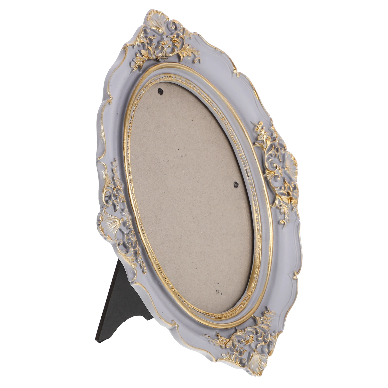 

1pc Vintage Resin Photo European Style Oval Picture Frame Wall Hanging Decorative Home Display Frame Retro Victorian
