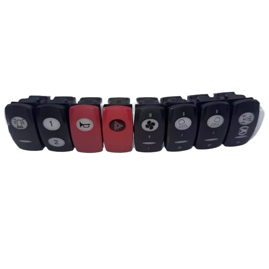 

Suitable for Caterpillar 305.5, 306, 307, 308E work light switch, warning switch, four-wheel drive switch, and horn button.