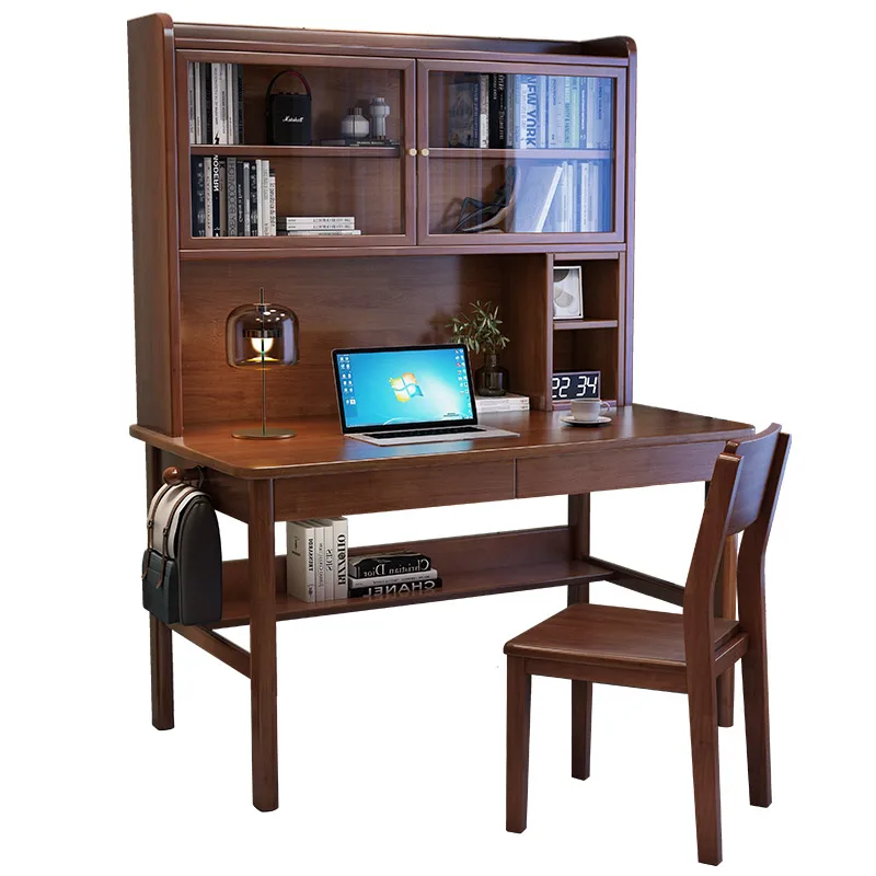 

All solid wood, desk, bookshelf, bookcase, integrated, combination, home, office