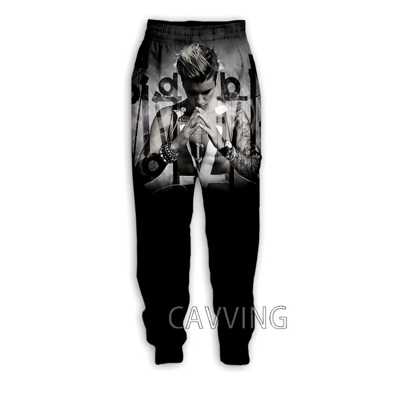 CAVVING 3D Printed  Justin-Bieber  Casual Pants Sports Sweatpants Straight Pants Sweatpants Jogging Pants Trousers