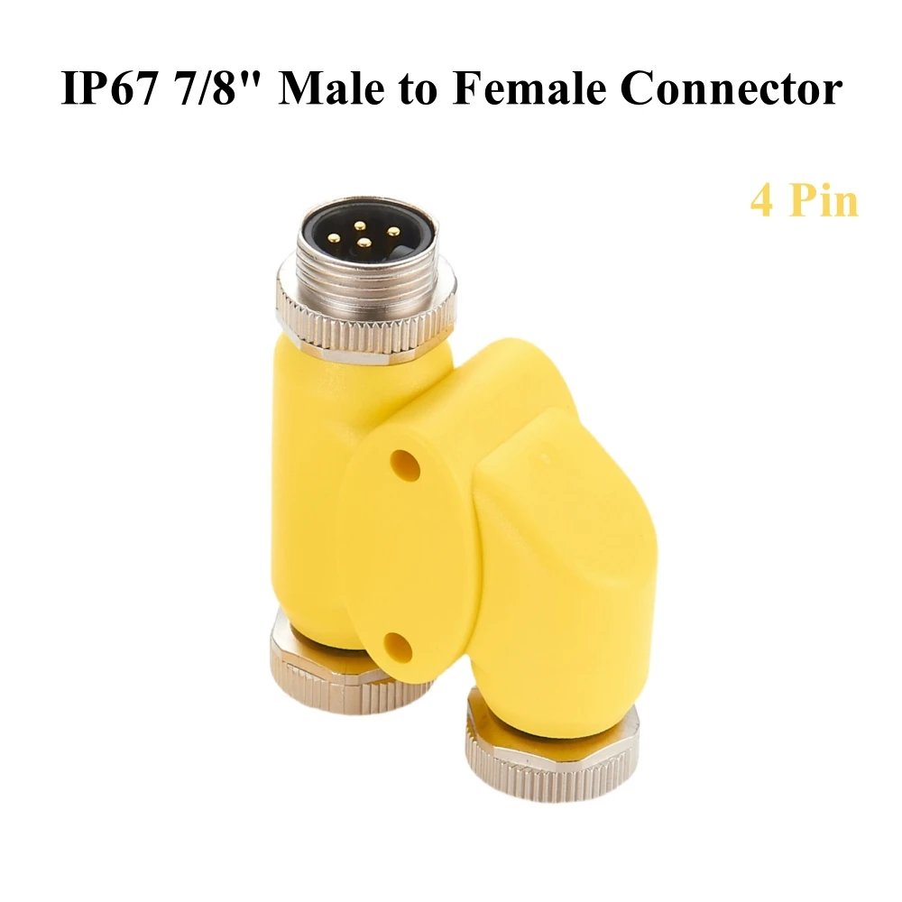 

7/8 "4 полюса H-разветвитель 7/8 "16UN Мини-измена между мужчинами и женщинами Y H Распределитель 3-полосный IP67 Разъем привода промышленного датчика