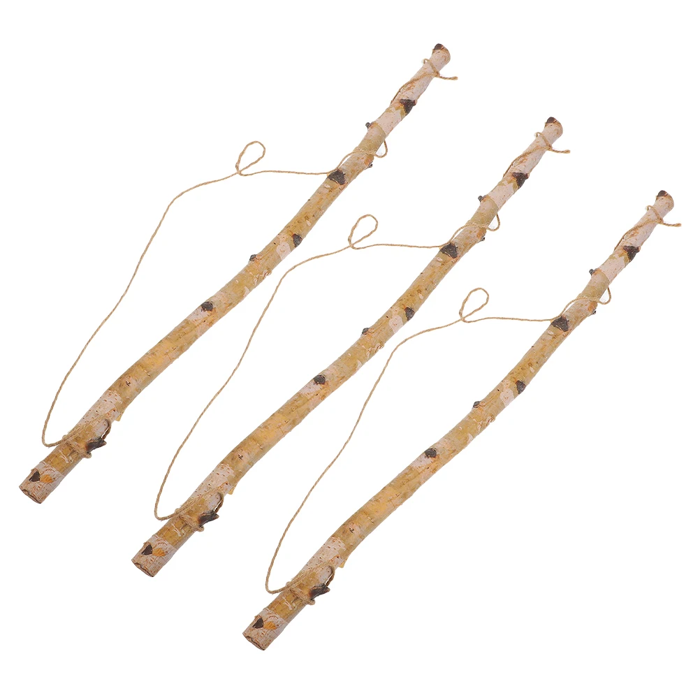 

3pcs Farmhouse Wall Tree Branches Home Wall Hanging Decor Hanging Rustic Wooden Log Branches DIY Christmas Ornament