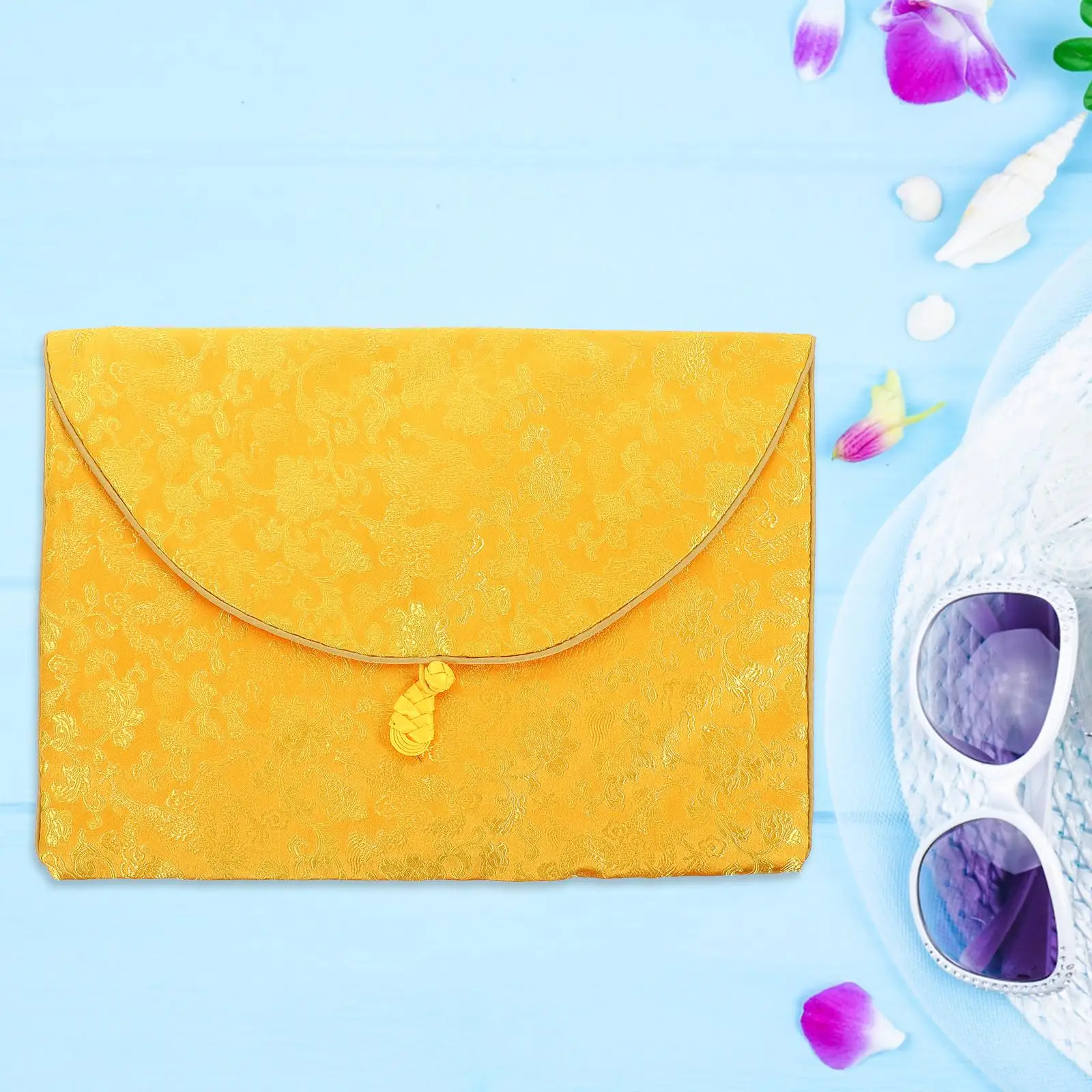 

Cloth Bags Quran Cover Case Embroidery Jewelry Storage Pouch Wrapping File Organizer Temple Supply Books