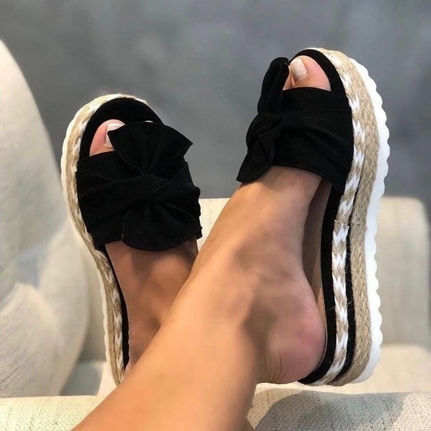 Plus Size 43 Shoes of Women Ankle Strap Espadrilles Roman Sandals Flat Hemp Rope Womens Shoes Comfort Summer Women Sandals 2024