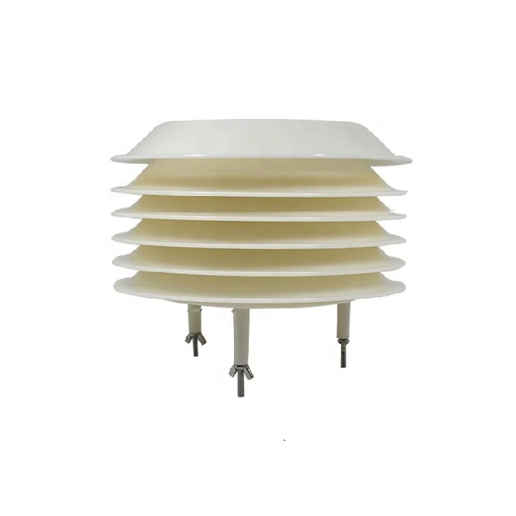 

2026 Hot-sale 4-20 Plates Optional 61mm Diameter ABS Small Temperature Humidity PM2.5 CO2 Sensors Solar Radiation Shiled