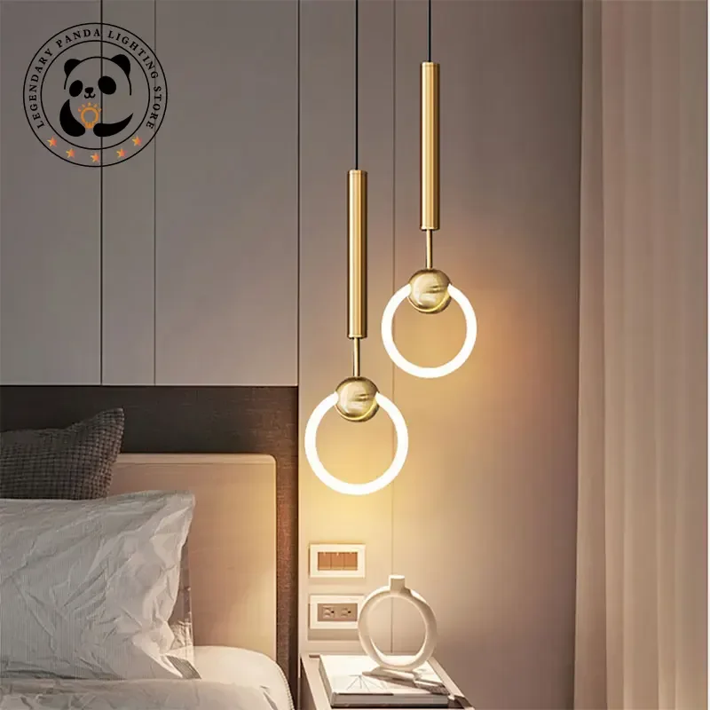 

Nordic Minimalist Pendant Lights Creative Simplicity Earrings Style Hanging Lamps Bedside Dining Room Kitchen Island Chandeliers