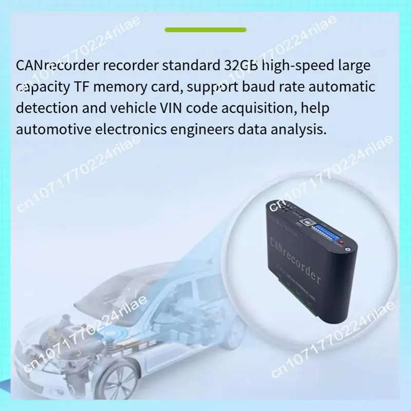 Registratore dati CAN Bus A17Z con archiviazione su scheda SD: alimentato a batteria, per registrazione offline e riproduzione offline