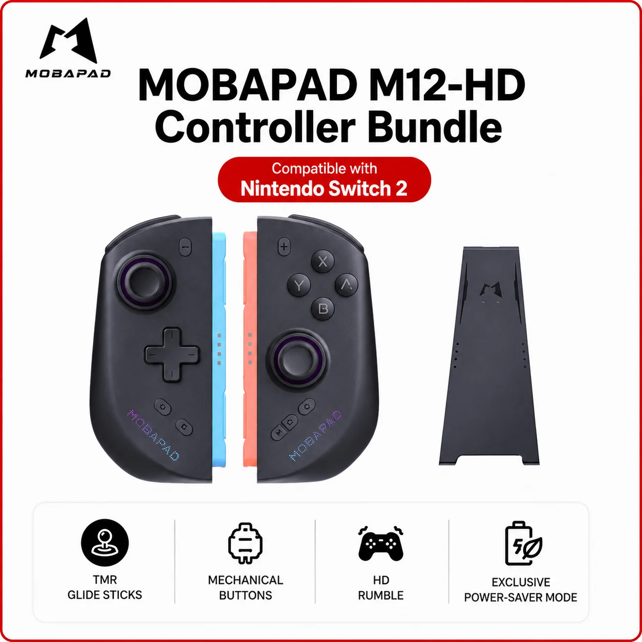 MOBAPAD M12 S/HD Gaming Controller voor Nintendo Switch 2 met TMR-sticks, mechanische knoppen Joypad voor Switch2-console