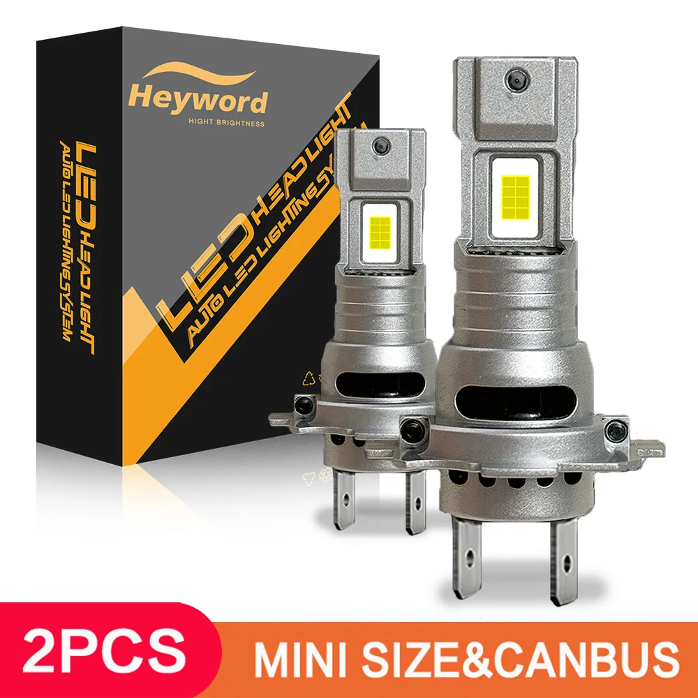 2pcs Turbo H7 LED Headlights 1:1 Mini Size HeadLamp 18000LM CSP Chips Led H7 Light For Car Bulb 6500K White 12V 55w