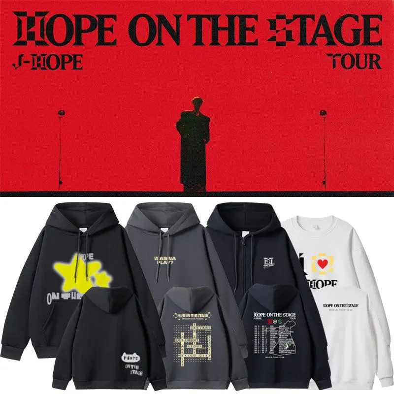 

Jung Soo-seok J-HOPE2025HopeOnTheStage Concert вокруг одного типа одежды с капюшоном Kpop рубашка с капюшоном