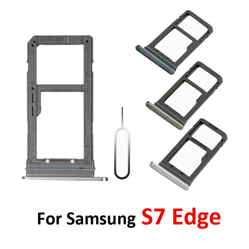 For Samsung Galaxy S7 Edge G935 G935F G935FD G935A Phone New SIM Card Adapter Micro SD Card Tray Holder