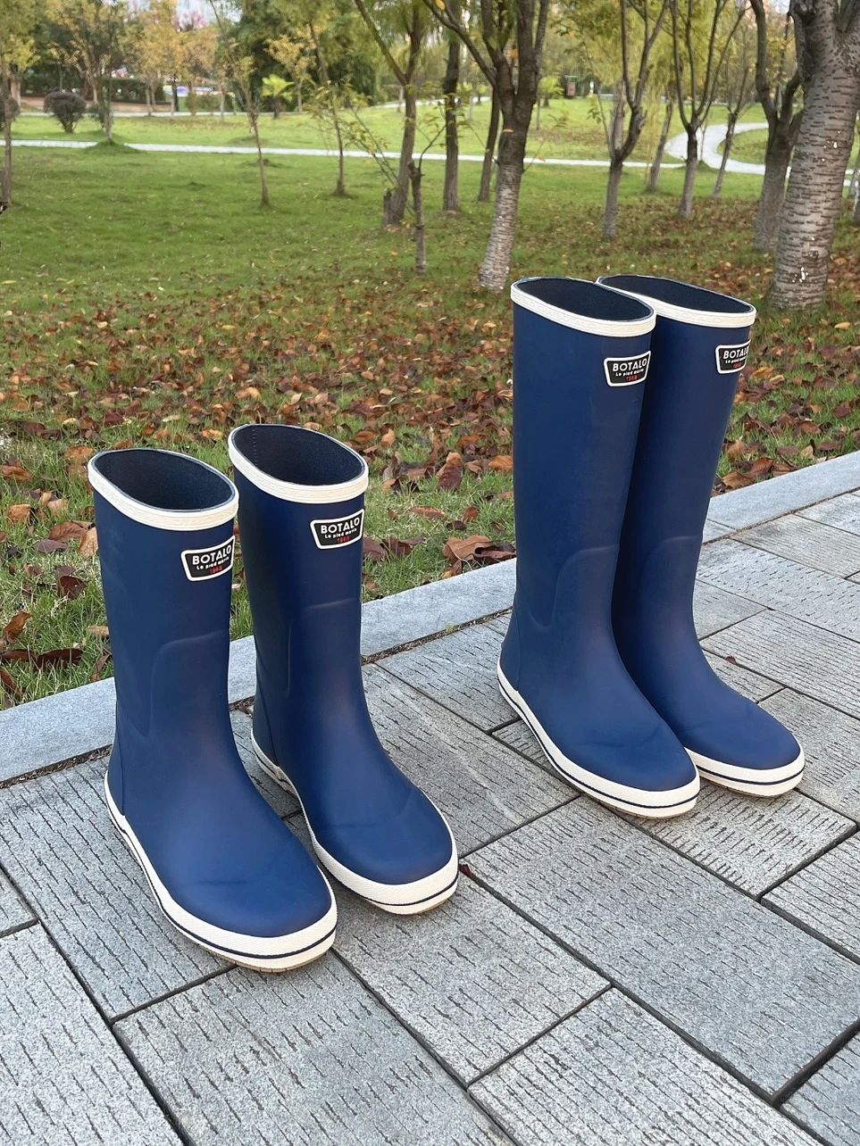 

New 37 47 Fiing De oes ex Lightweight Flat Bot Rubber Rain Boots Large Size for Students And Adults