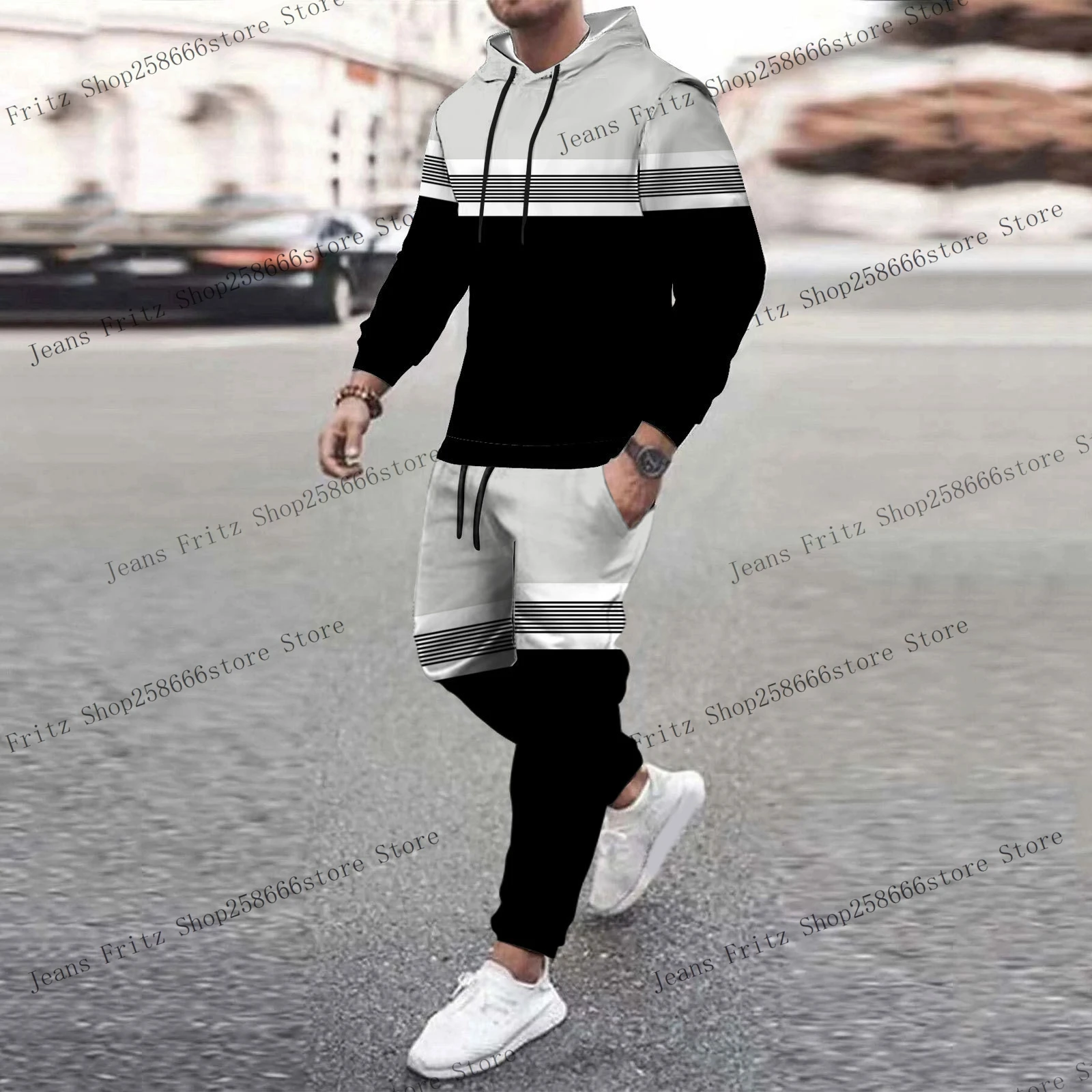 Autumn Winter 3d printed Trending Tracksuits Men Hoodie + Pant 2 Piece Set Sports Wear 3d Ink Jogging kids cosplay Clothes