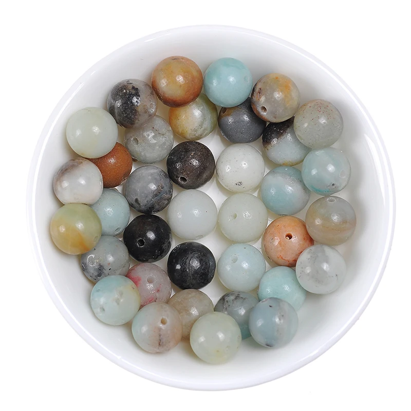 2/3/4/6/8/10mm Natural Stone Amazonite Stone For Diy Jewelry Bracelet Necklace Making