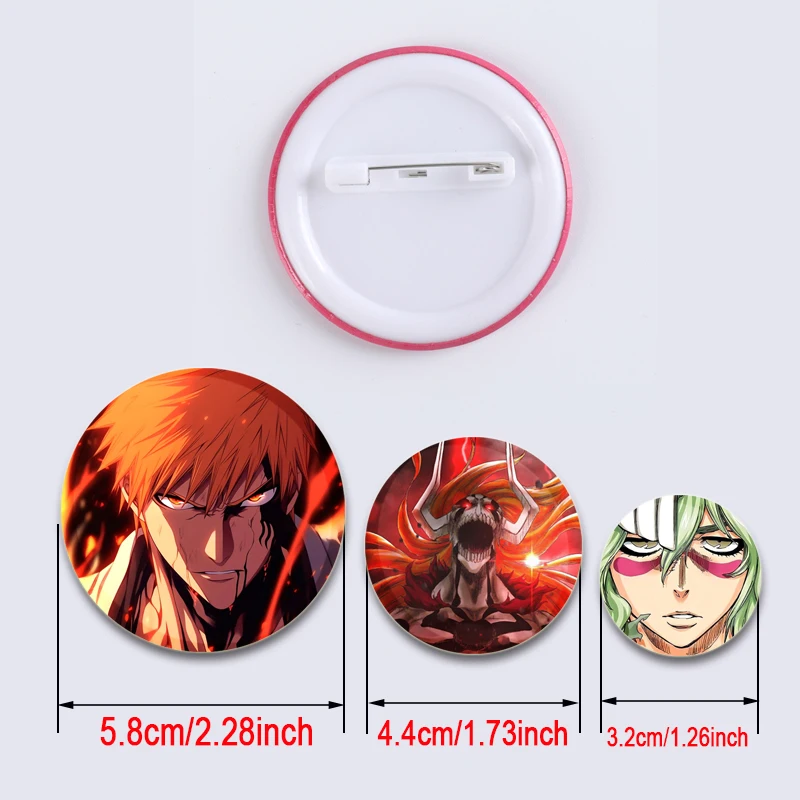 Death Comic Badge Kurosaki Ichigo Urahara Kisuke Ulquiorra Cifer Grimmjow Jaegerjaquez Cartoon Character Enamel Pin for Backpack