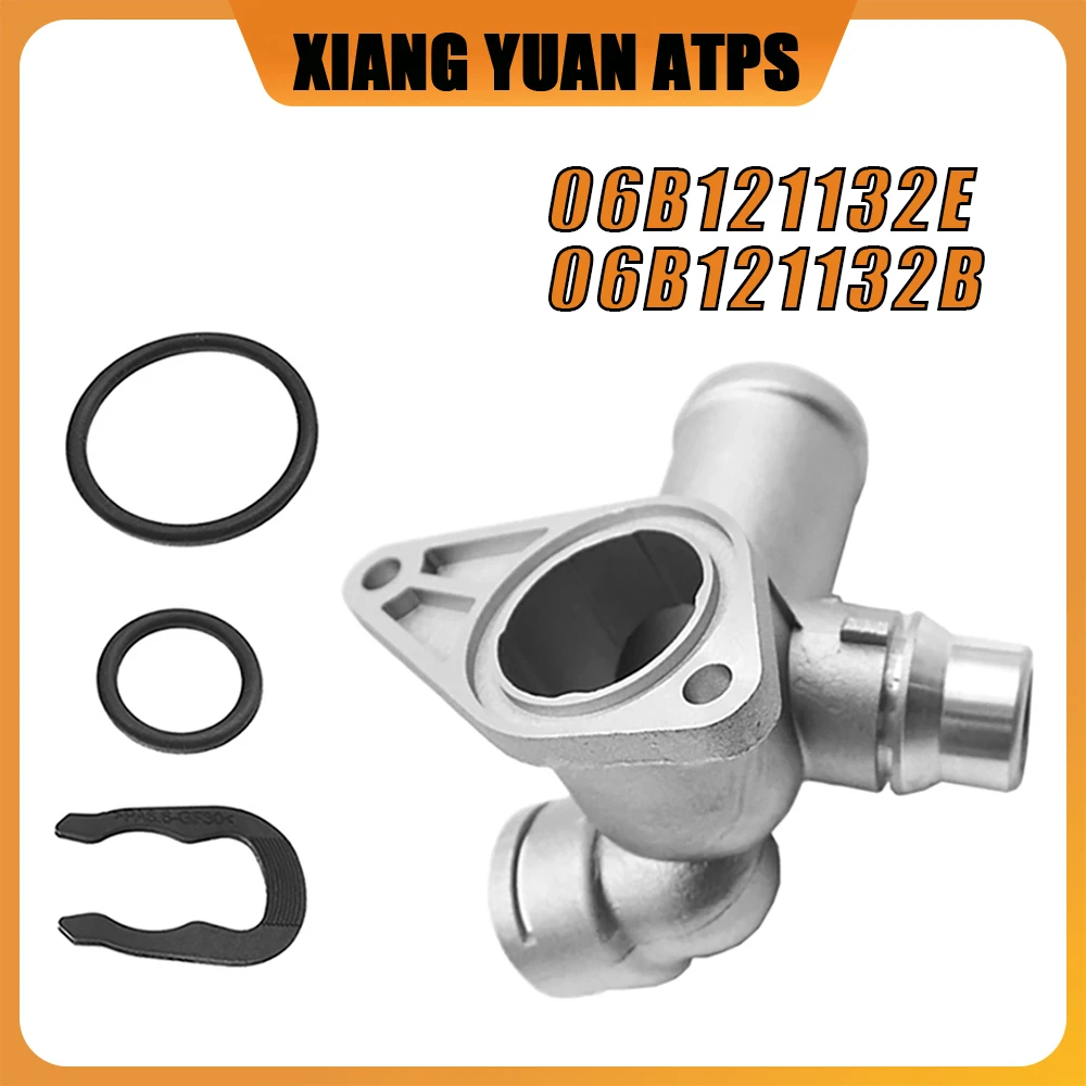 

Aluminium 06B121132E 06B121132B Water Hose Coolant Flange For Audi A4 B6 B7 S4 Seat Exeo 1.8T 2002 2003 2004 2005 2006-2008