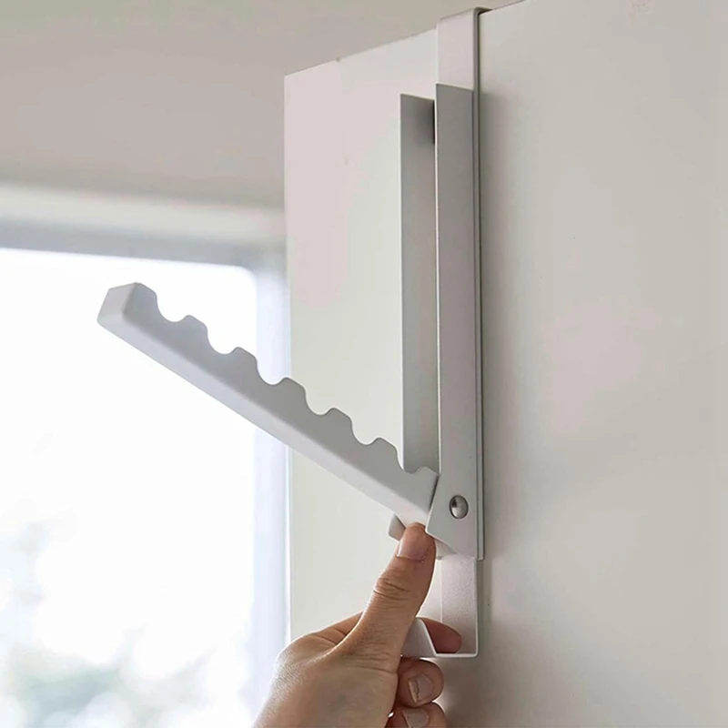 ที่แขวนเสื้อพับกล้องส่องทางไกลอเนกประสงค์แบบเจาะประตูขอพับสำหรับแขวนเสื้อผ้าที่แขวนเสื้อโค้ท