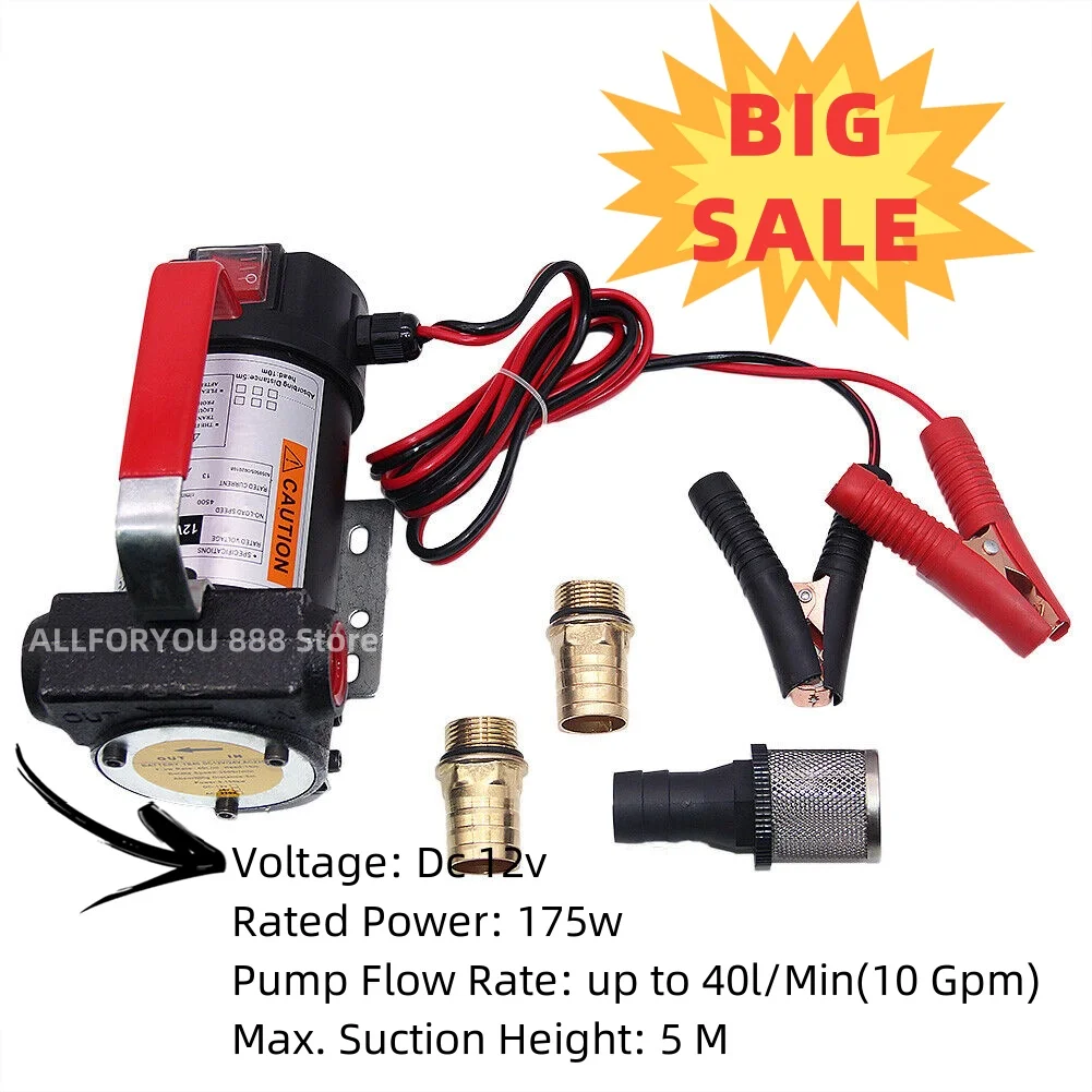 Auto Diesel Transfer Pump Portable Biodiesel & Kerosene Pump DC 12V