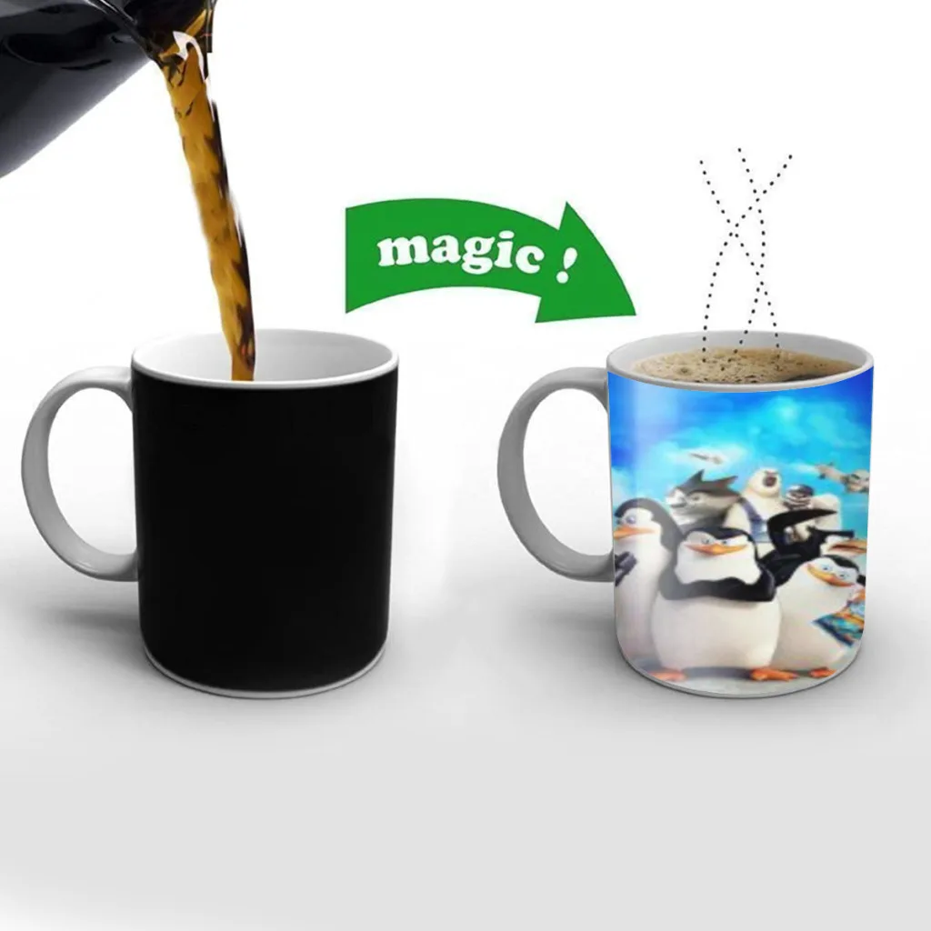 

Madagascar Jungle Safari One Piece Coffee Mugs And Mug Creative Color Change Tea Cup Ceramic Milk Cups Novelty Gifts