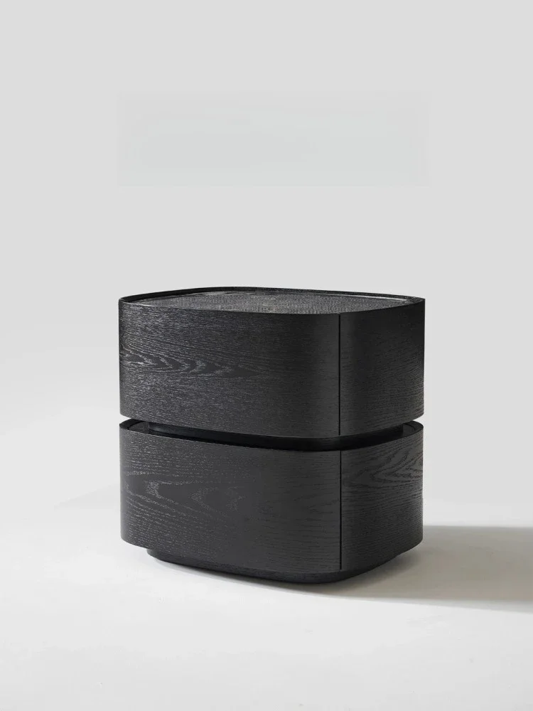 

New Italian minimalist bedside table modern bedroom home designer high-end rock slab bedside table
