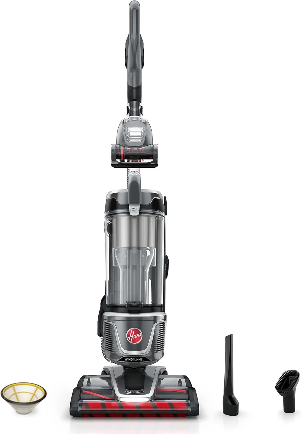 

All-Terrain Dual Brush Roll Bagless Upright Vacuum Cleaner Machine, for Carpet and Hard Floor,Strong Suction with Versatile Tool