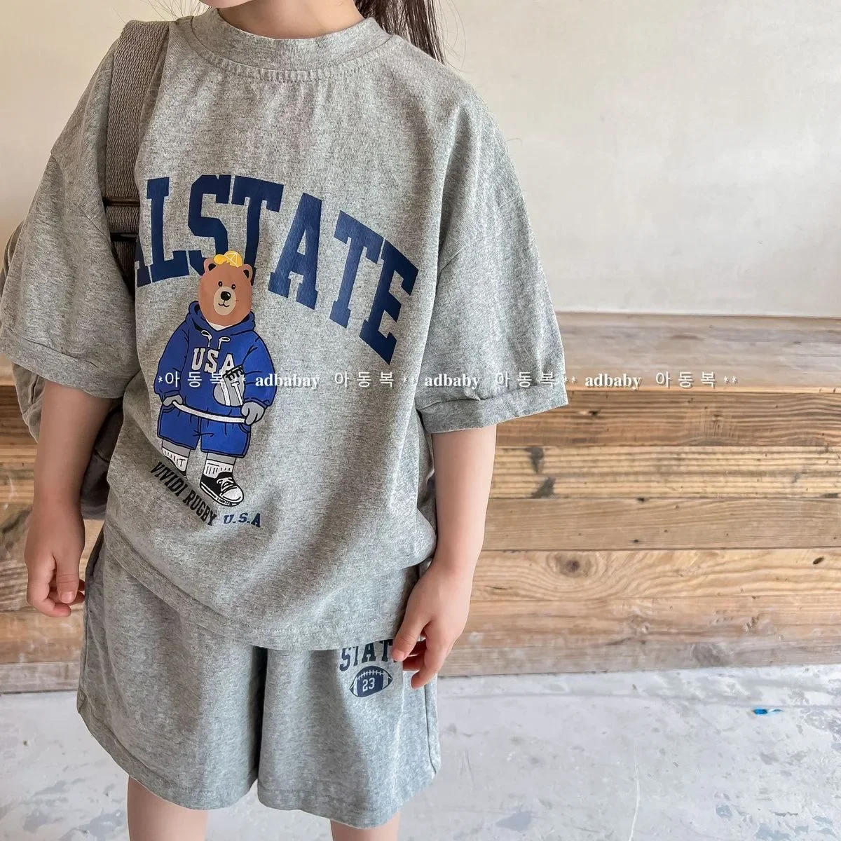 2pcs Summer Baby Clothes Set Children Boy Girl Cartoon Bear T-shirts and Shorts Suit Kid Casual Top Bottom Outfits Tracksuits image 2