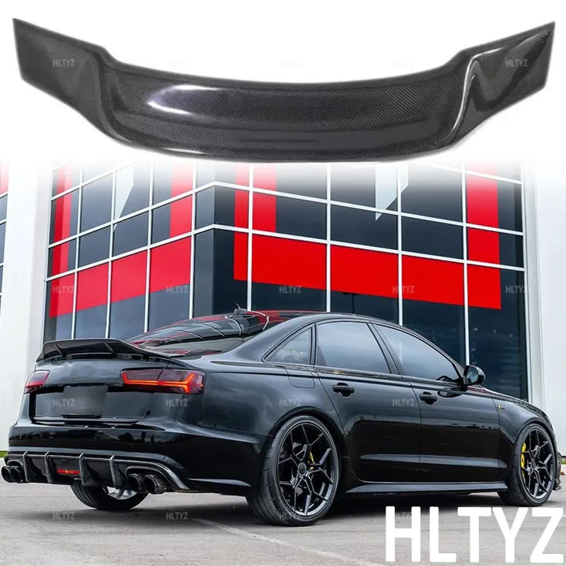 

Suitable for 2012-2016 Audi A6 S6 C7 high-quality carbon fiber/glossy black R-style car aerodynamic body kit spoiler rear wing