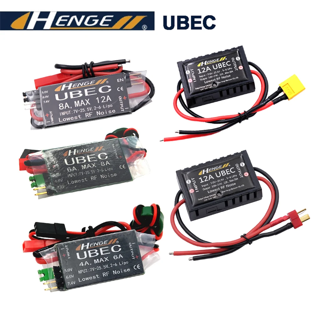 HENGE 4A 6A 8A 12A UBEC 5V 6V 7.4V Stabilizator napięcia BEC do samolotów RC Akcesoria do akumulatorów do łodzi