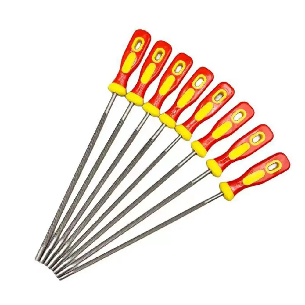 1Pcs High Carbon Steel Chain Files 4.0/4.8/5.5mm Round Saw Sharpener Plastic Handle Sharpening Tool Hand Tools Accessories