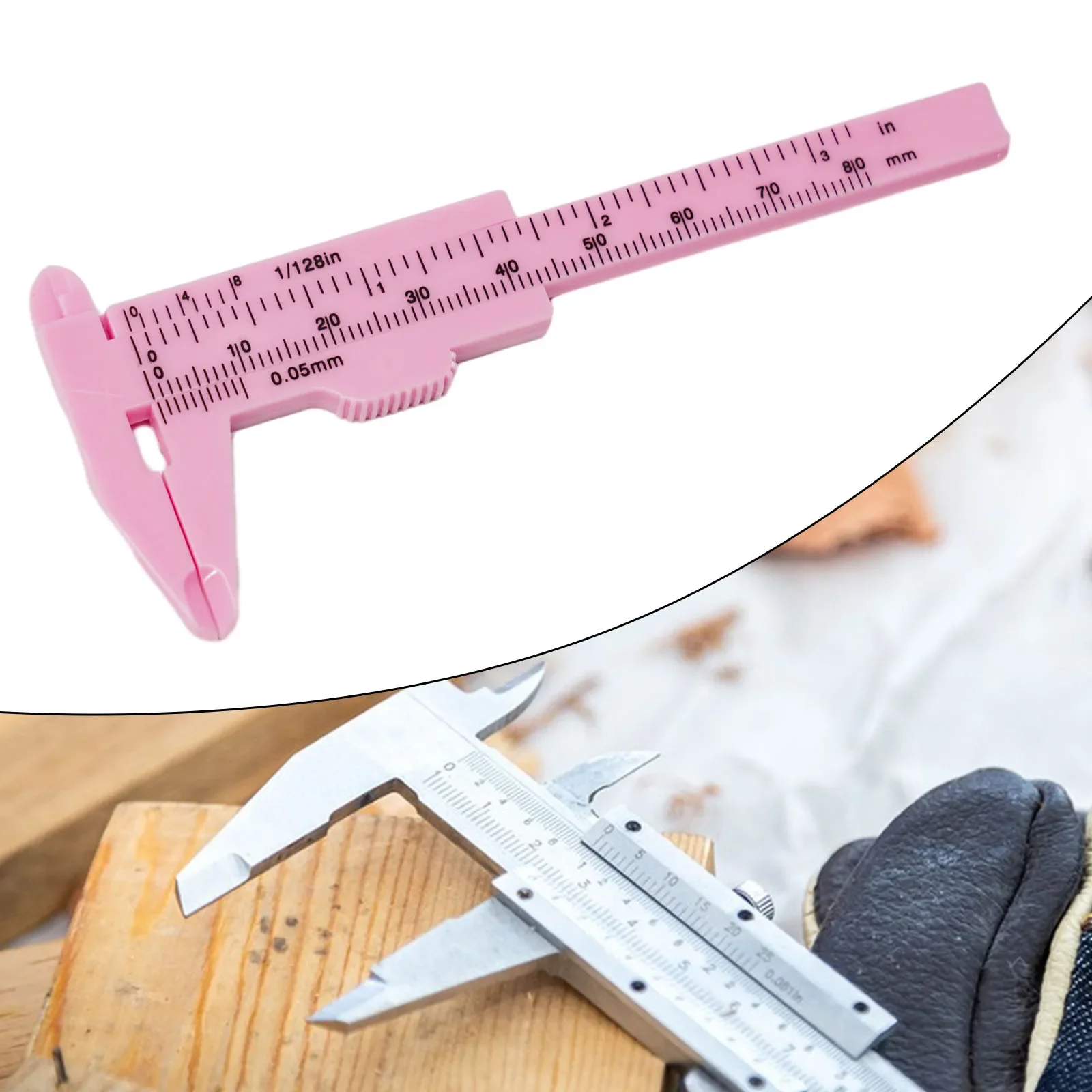 

Vernier Caliper 0-80mm Plastic Calipers Gauge Measuring ToolsVernier Caliper Aperture Depth Diameter Double Scale Ruler Measure