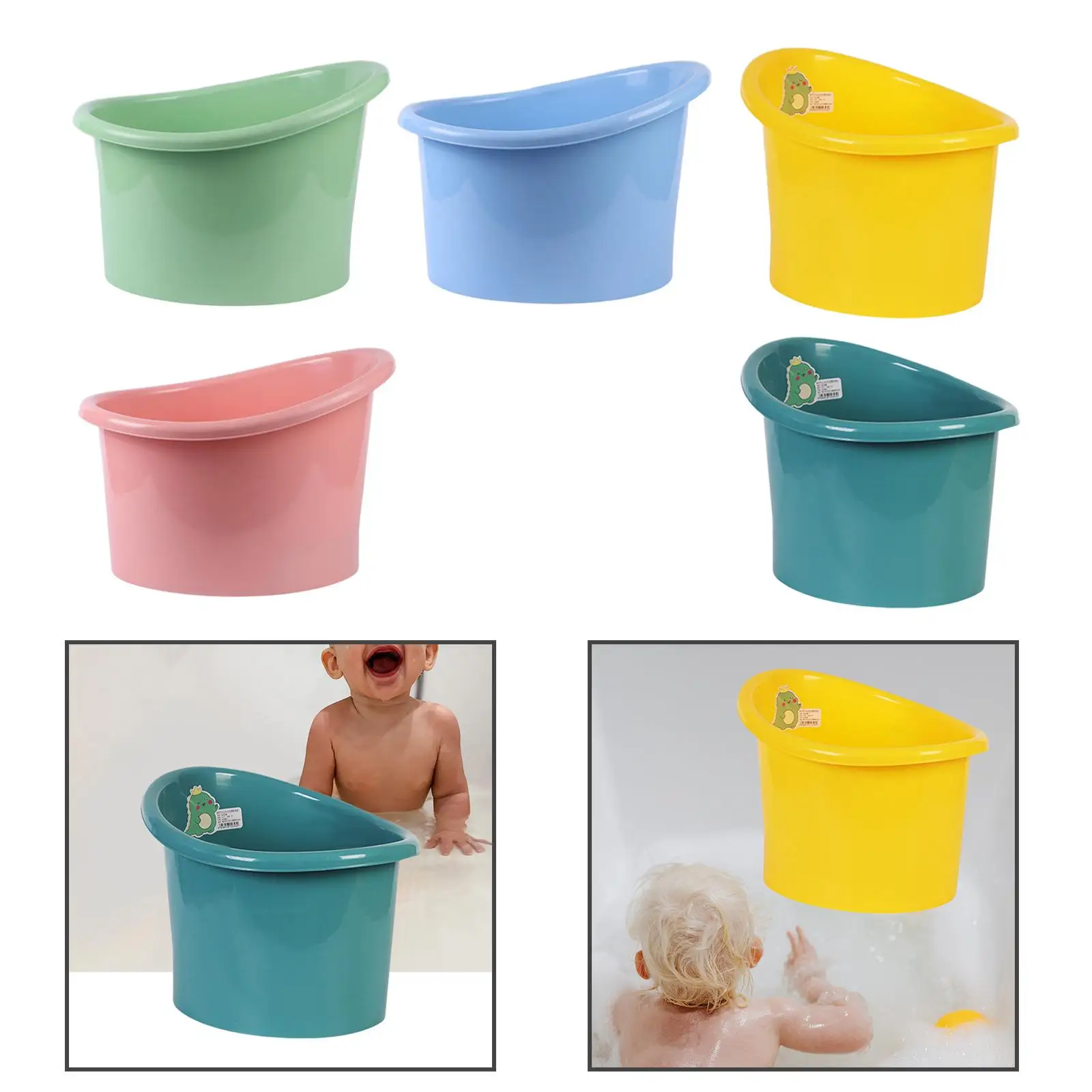 Infant Bathtub Bathing Seat Baby Bath Bucket for Infants Kids Boys and Girls