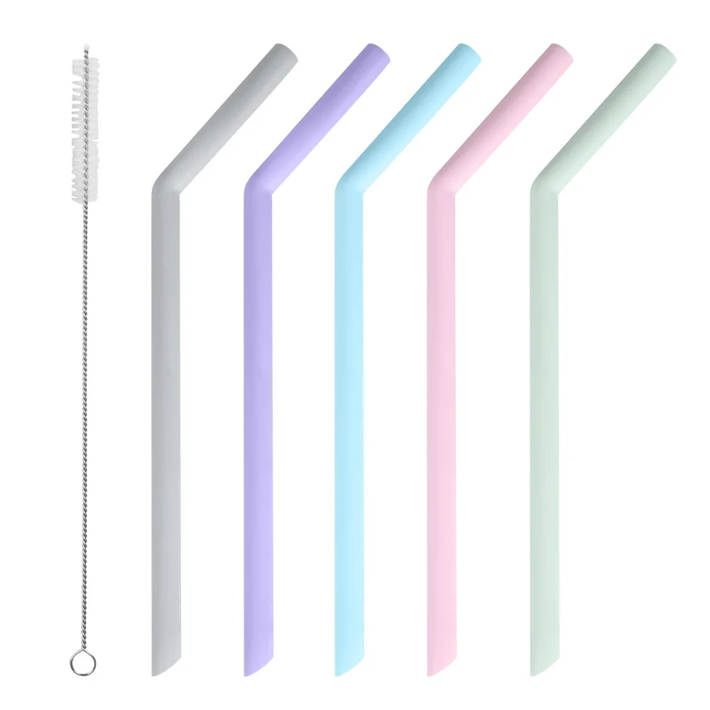 

Silicone Multicolor For Birthday Wedding Tea Milkshake Party Supplies Bar Tool Drinking Straws Tableware